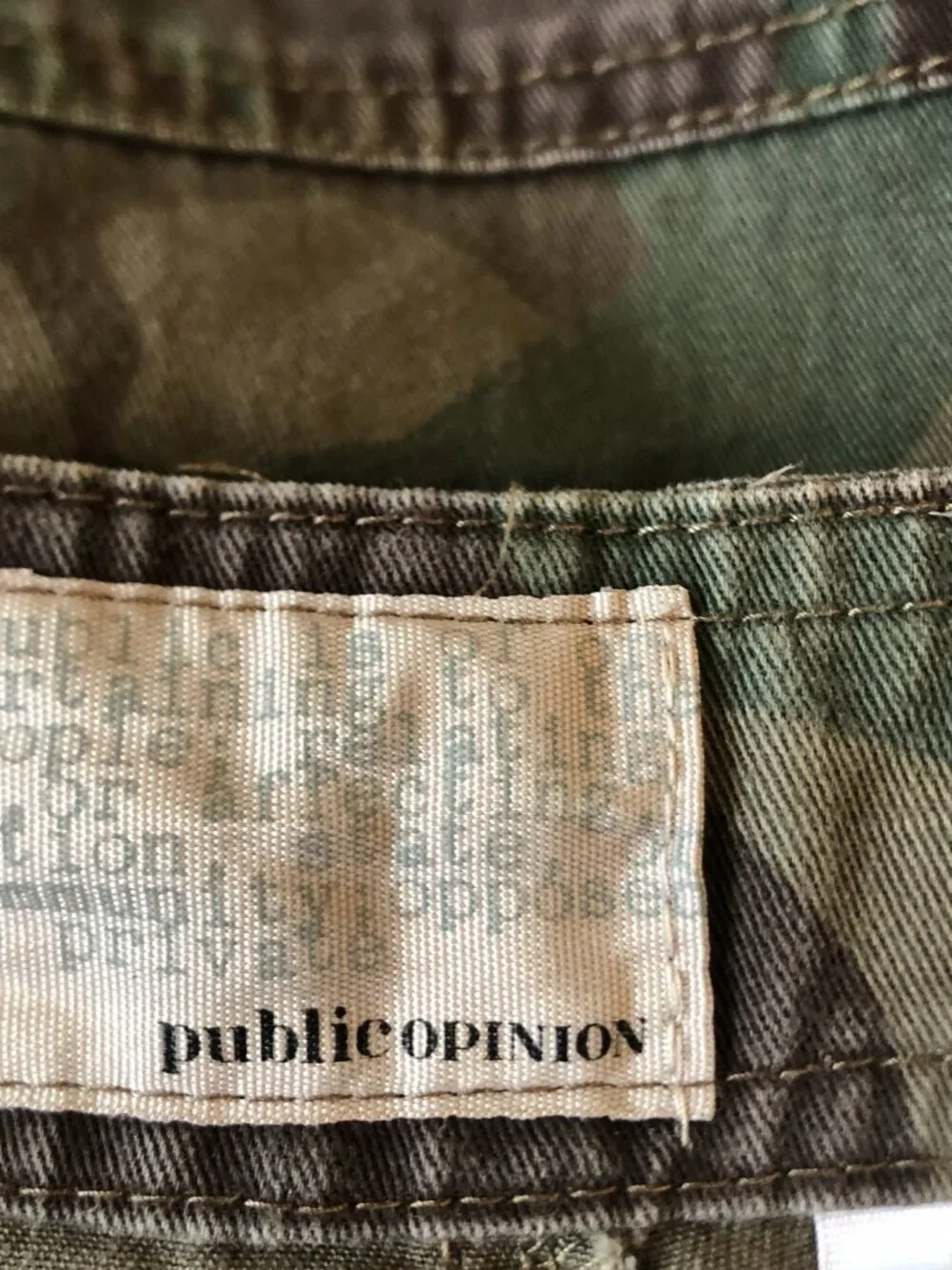 Public Opinion Camo Cargo Utility shorts camouflage pattern Side pocket Mens 36W